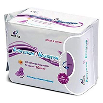 AIRIZ תחבושות היגייניות  לשימוש יומי (10 יח') מכותנה רכה, בעלות חמצן פעיל ויונים שליליים